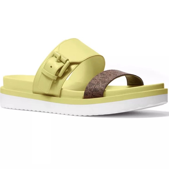 MICHAEL Michael Kors Shoes - Michael Michael Kors Bo Slide Sandals Lime Size 6